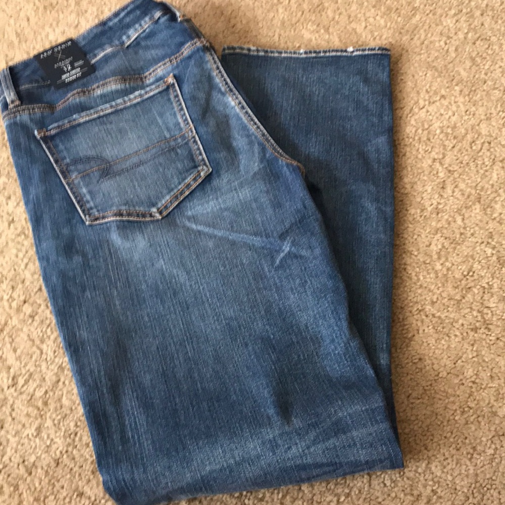 AEO Denim Straight Mid Rise Jeans